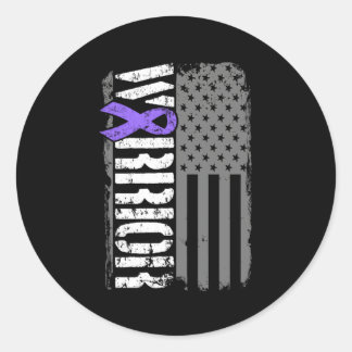 Sticker Rond Drapeau américain Hodgkins Lymphoma