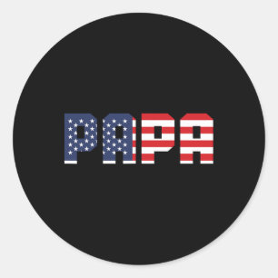 Sticker Rond Drapeau américain hommes 4 juillet