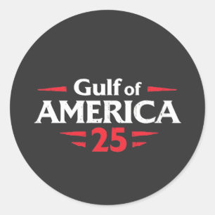 Sticker Rond Drapeau américain patriotique du golfe d'Amérique 