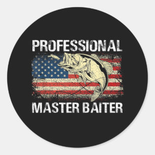 Sticker Rond Drapeau américain rétro Master professionnel
