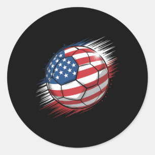 Sticker Rond Drapeau américain sur Soccer Ll _1