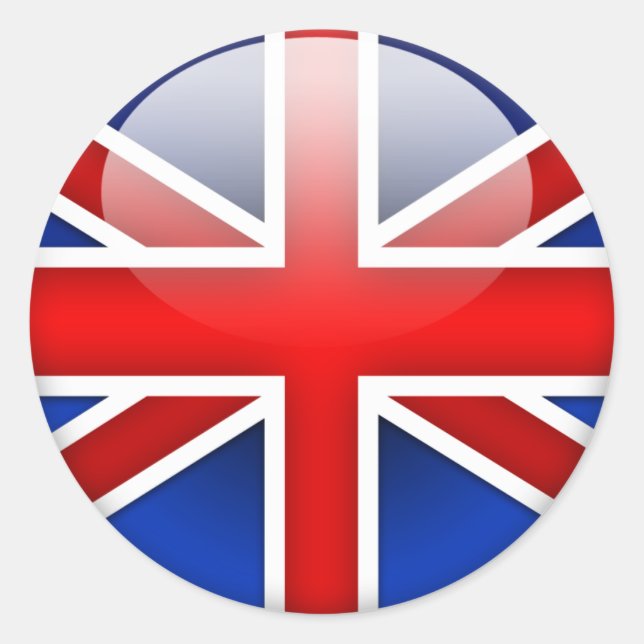 Sticker Rond Drapeau anglais 2.0 (Devant)