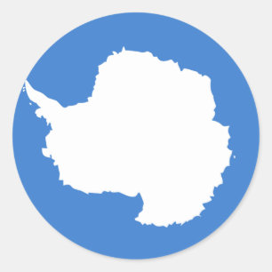 Sticker Rond Drapeau Antarctique