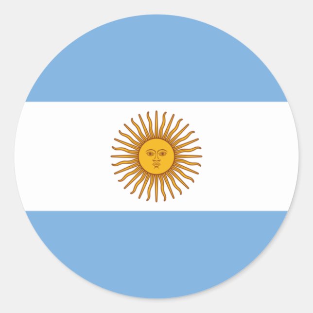 Sticker Rond Drapeau argentin, Drapeau argentin (Devant)