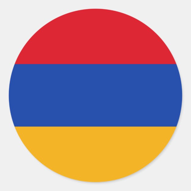 Sticker Rond Drapeau Arménie (Devant)