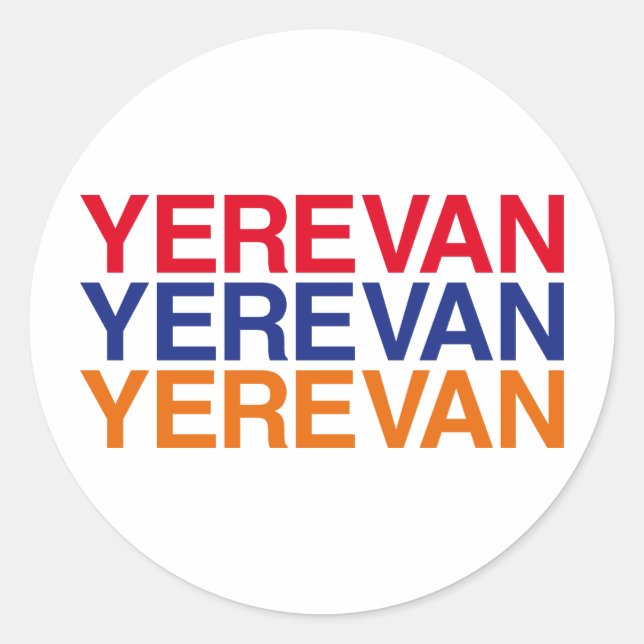 Sticker Rond Drapeau ARMÉNIE (Devant)