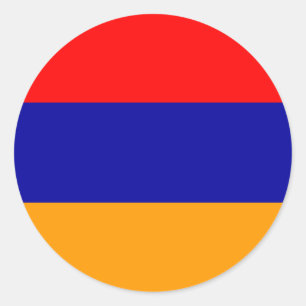 Sticker Rond Drapeau arménien couleurs et design
