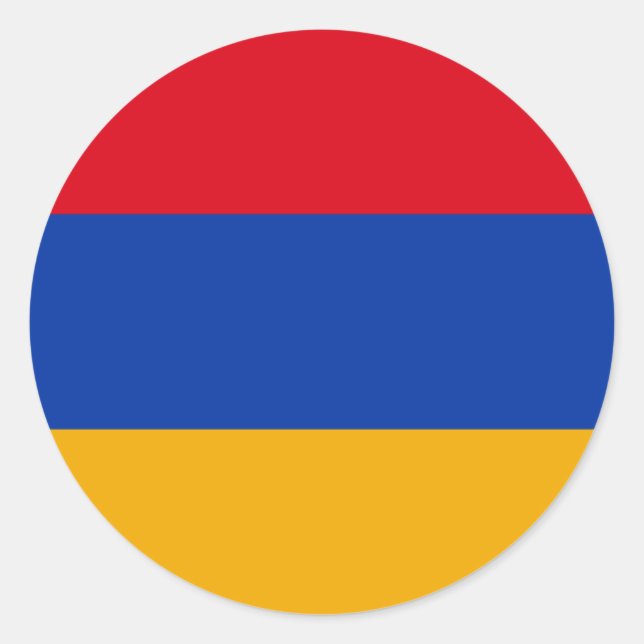 Sticker Rond Drapeau arménien, Drapeau arménien (Devant)