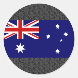 Sticker Rond Drapeau Australie