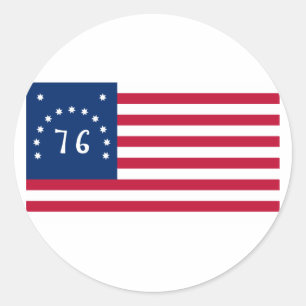 Sticker Rond Drapeau Bennington de la révolution américaine