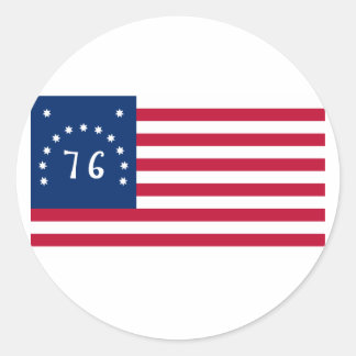 Sticker Rond Drapeau Bennington de la révolution américaine