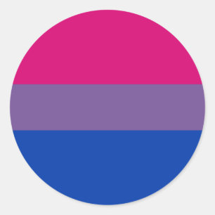 Sticker Rond Drapeau Bi-Sexuel de fierté