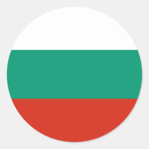 Sticker Rond Drapeau Bulgarie
