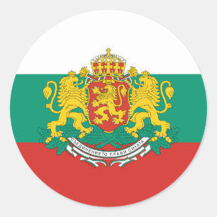 Sticker Rond Drapeau Bulgarie