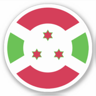 Sticker rond Drapeau Burundi