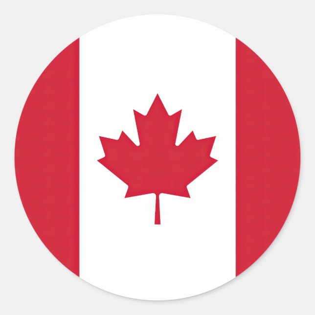 Sticker Rond Drapeau Canada (Devant)
