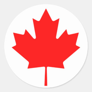 Sticker Rond Drapeau canadien