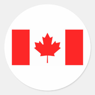 Sticker Rond Drapeau canadien