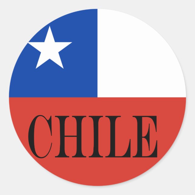 Sticker Rond Drapeau chilien patriotique (Devant)