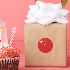 Sticker Rond Drapeau chinois