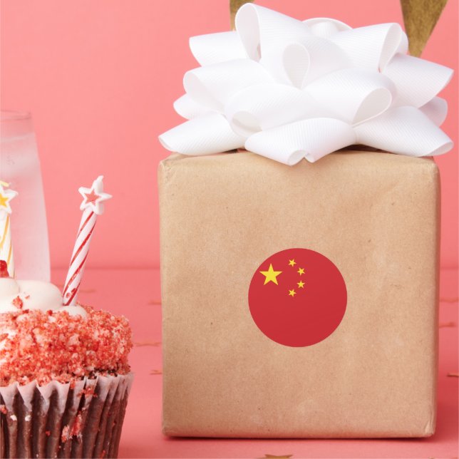 Sticker Rond Drapeau chinois (Fête)