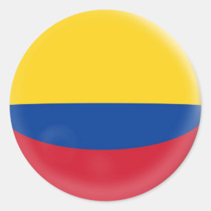 Sticker Rond drapeau colombien de la Colombie de 20 petits