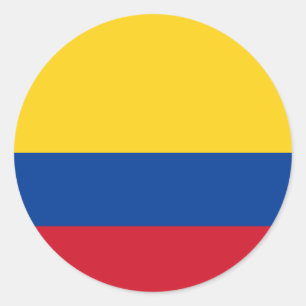 Sticker Rond Drapeau colombien, Drapeau de la Colombie