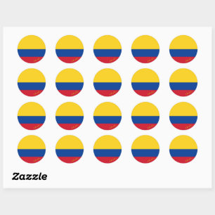 Sticker Rond Drapeau colombien et colombien patriotes / sports