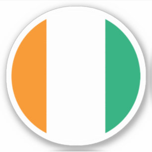 Sticker rond Drapeau Côte d'Ivoire