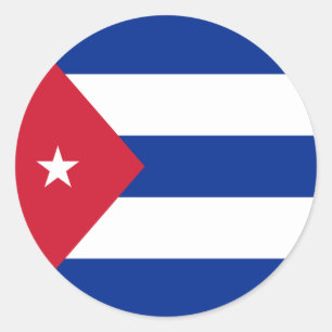 Sticker Rond Drapeau Cuba