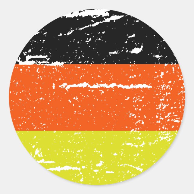 STICKER ROND DRAPEAU D'ALLEMAGNE (Devant)