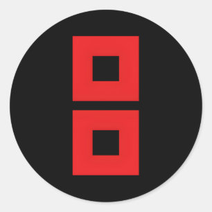 Sticker Rond Drapeau d'avertissement d'ouragan