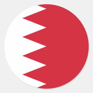 Sticker Rond Drapeau de Bahreïn