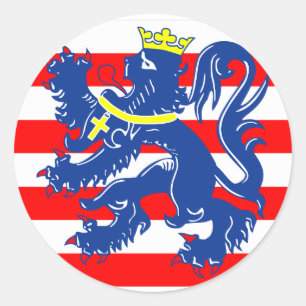 Sticker Rond Drapeau de Bruges / Brugge, Belgique