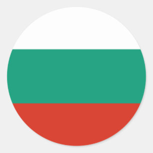 Sticker Rond Drapeau de Bulgarie