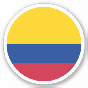 Sticker rond drapeau de Colombie