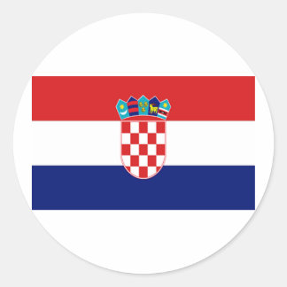 Sticker Rond Drapeau de Croatie