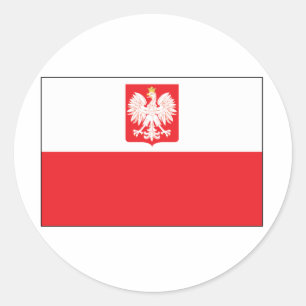 Sticker Rond Drapeau de Falcon polonais