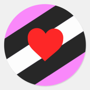 Sticker Rond Drapeau de fierté de fille de cuir