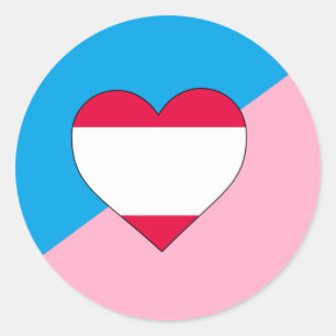 Sticker Rond Drapeau de fierté de jeu d'âge