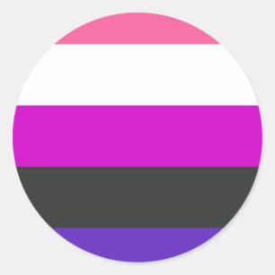 Sticker Rond Drapeau de fierté genderfluid