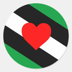 Sticker Rond Drapeau de fierté Leather Boi