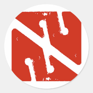 Sticker Rond drapeau de flèche de caverne