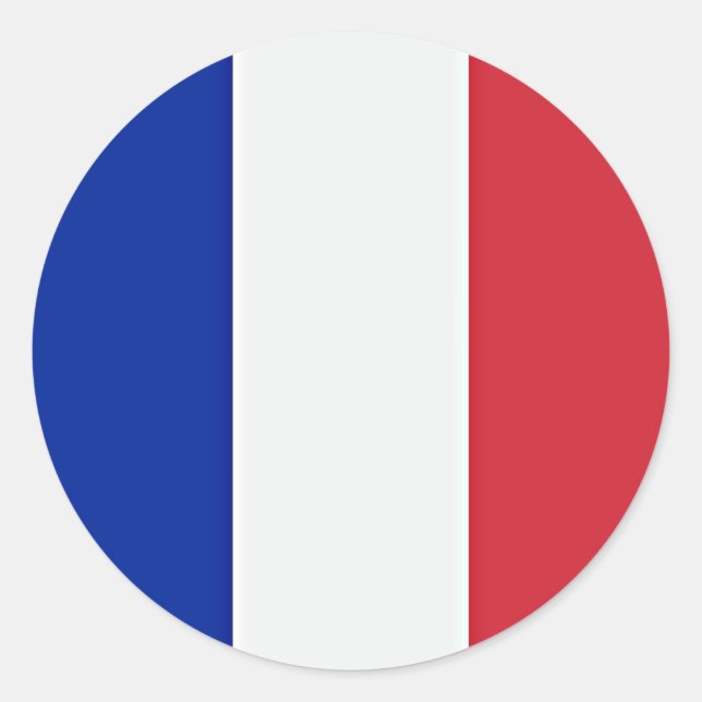 Sticker Rond Drapeau de France (Devant)