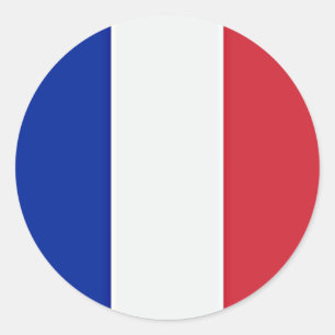 Sticker Rond Drapeau de France