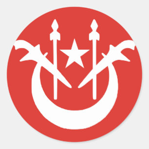 Sticker Rond Drapeau de Kelantan, Malaisie