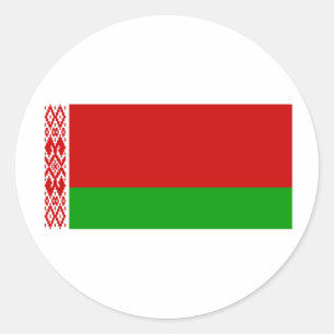 Sticker Rond Drapeau de la Biélorussie par