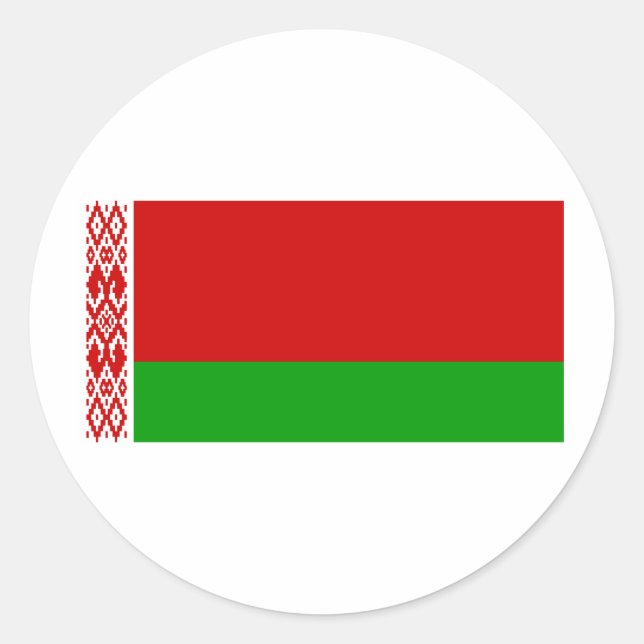 Sticker Rond Drapeau de la Biélorussie par (Devant)