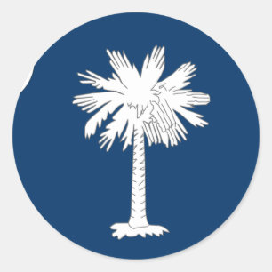 Sticker Rond Drapeau de la Caroline du Sud