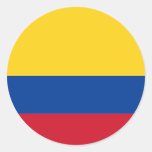 Sticker Rond drapeau de la Colombie CO